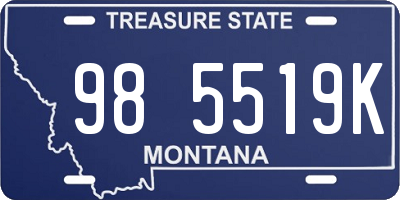 MT license plate 985519K