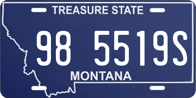 MT license plate 985519S