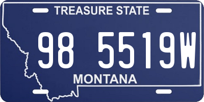 MT license plate 985519W