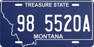 MT license plate 985520A