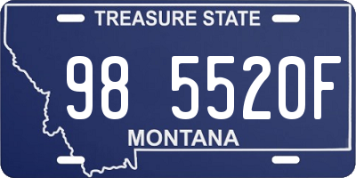 MT license plate 985520F