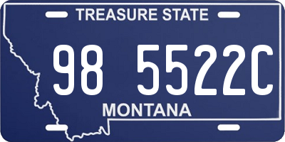 MT license plate 985522C