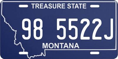 MT license plate 985522J