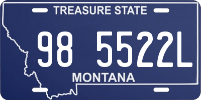 MT license plate 985522L