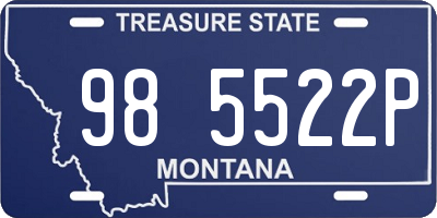 MT license plate 985522P