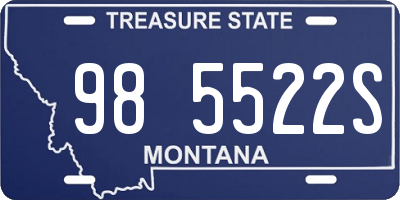 MT license plate 985522S