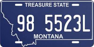 MT license plate 985523L