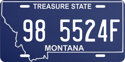 MT license plate 985524F