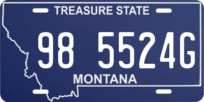 MT license plate 985524G