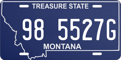 MT license plate 985527G