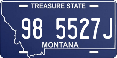 MT license plate 985527J