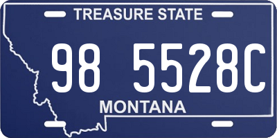 MT license plate 985528C