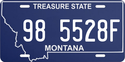 MT license plate 985528F