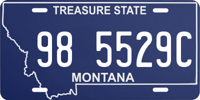 MT license plate 985529C