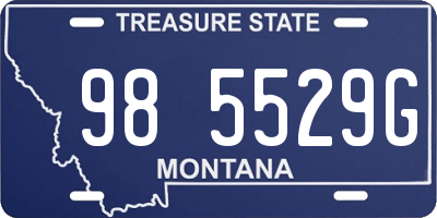 MT license plate 985529G