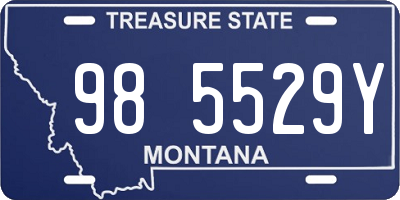 MT license plate 985529Y