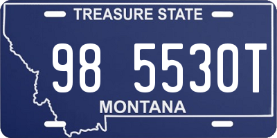 MT license plate 985530T