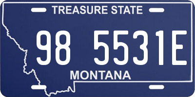 MT license plate 985531E