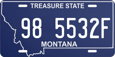 MT license plate 985532F