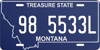 MT license plate 985533L