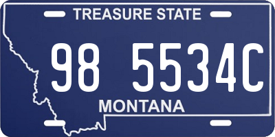 MT license plate 985534C