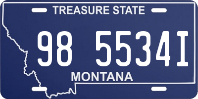 MT license plate 985534I