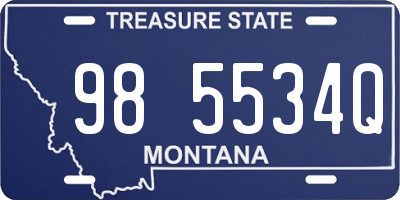 MT license plate 985534Q