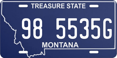 MT license plate 985535G