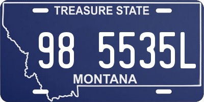 MT license plate 985535L