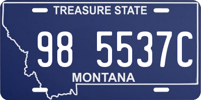 MT license plate 985537C