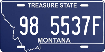 MT license plate 985537F