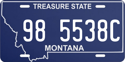 MT license plate 985538C