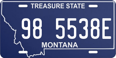 MT license plate 985538E