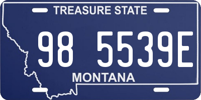 MT license plate 985539E