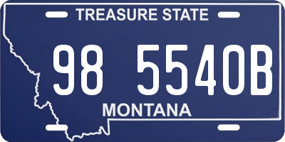 MT license plate 985540B