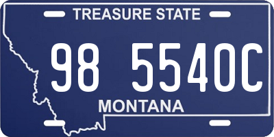 MT license plate 985540C