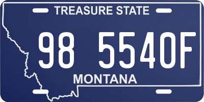 MT license plate 985540F