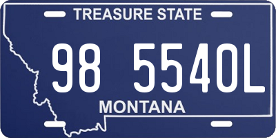 MT license plate 985540L