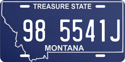 MT license plate 985541J