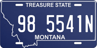 MT license plate 985541N