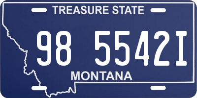 MT license plate 985542I