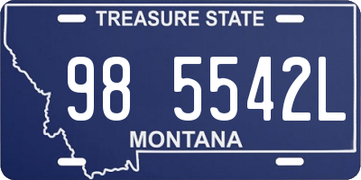 MT license plate 985542L