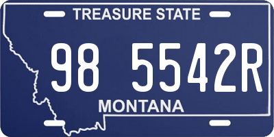 MT license plate 985542R