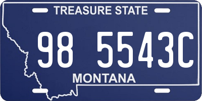 MT license plate 985543C