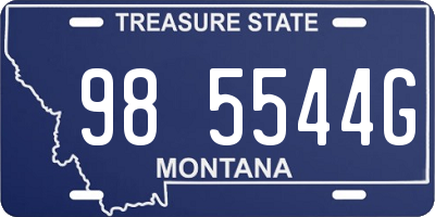 MT license plate 985544G