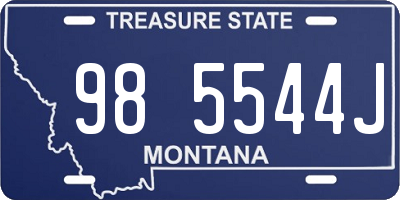 MT license plate 985544J