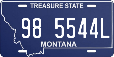 MT license plate 985544L