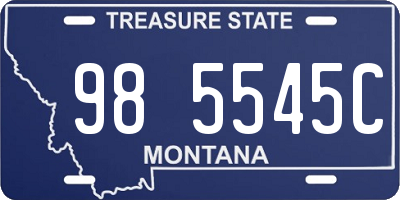 MT license plate 985545C