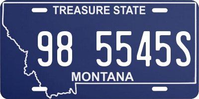 MT license plate 985545S