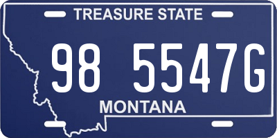 MT license plate 985547G